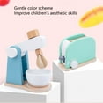 thumbnail image 4 of Juguete Tostador, Esquinas Redondeadas, Coordinación Mano-ojo Segura, Juguete Para Hacer Pan, Colores Suaves, Madera Maciza Duradera Para El Aprendizaje Temprano Para Niños, 4 of 7