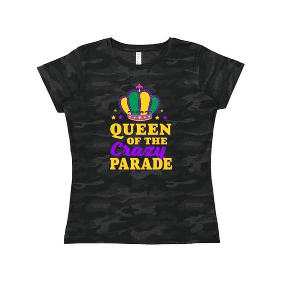 Inktastic Mardi Gras Queen of the Crazy Parade Women's T-Shirt