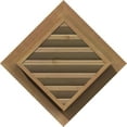 thumbnail image 4 of 20"W x 20"H Diamond Gable Vent (26 3/8"W x 26 3/8"H Frame Size): Unfinished, Functional, Smooth Western Red Cedar Gable Vent w/ 1" x 4" Flat Trim Frame, 4 of 12