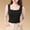 Black, variant on Blmnix Women Tank Tops with Built in Bras Wide Strap Tank Top Sleeveless Square Neck Brown Summer Tank Tops