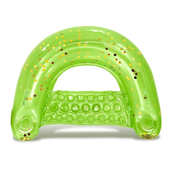 POZA Sparkling Green Gold Inflatable Pool Float Chair - 48x38 Inches