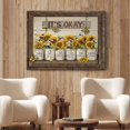 thumbnail image 4 of Sunflower Wall Art Canvas Print Wall Decor It''S Okay Quotes Painting Framed Modern Artwork for Living Room Bedroom Bathroom Office Home Decor 12x16 In, 4 of 6