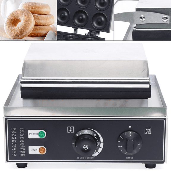 Commercial Use Nonstick 110V Electric 12pcs 5cm Doughnut Baker Maker Machine, Mini Doughnut Maker Commercial Donut Machine For Baking Delicious Donuts