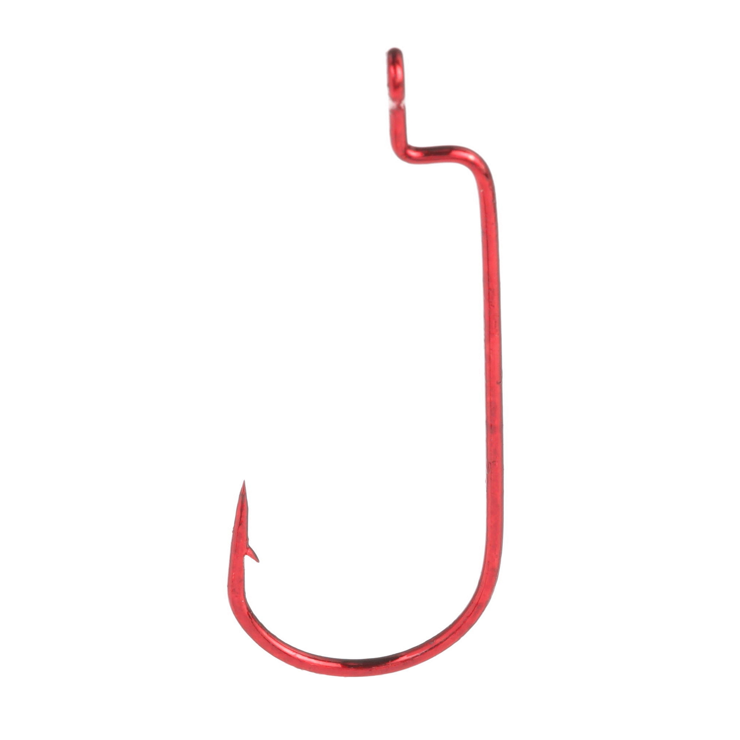 Lazer Sharp L091RGH-2/0 Round Bend Worm Hook, Red, Size 2/0 Hook