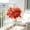 201#Red, variant on Multi-Color Artificial Perilla Leaves, Low-Maintenance Lifelike Design, Durable Plastic Material, Versatile Wall Landscaping Decor for Home Interior and Independence Day Settings