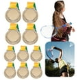 thumbnail image 5 of BLEEUS 10Pcs Silver Medals With Neck Ribbon Competition Prize Medals For Sports Games (B), 5 of 10