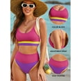 thumbnail image 5 of Eytino Womens Bikini Swimsuits High Waisted Bathing Suits for Women Tummy Control Swimsuits Rose M, 5 of 10