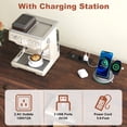 thumbnail image 2 of ANPOO Farmhouse Double Tilt-Out Trash Cabinet with Charging Station, 2×10 Gallon Hidden Storage, Drawers & Adjustable Shelves for Kitchen & Dining Room, 2 of 7