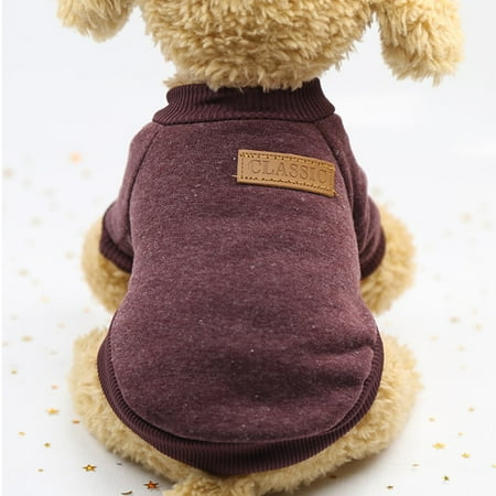 Goowood Pet Clothes Dog Sweater Fleece Winter Warm Small Dog Sweater Puppy Outfit Soft Cozy Pullover Knit Classic Cute Basic Style Wear