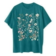 thumbnail image 6 of Drses Wildflowers Shirt for Women Oversized Floral Loose T Shirts Graphic Tees Flower Plant Shirts Womens Tops, 6 of 7