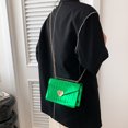 thumbnail image 4 of Bolso bandolera para mujer Bolso bandolera de PU con patrón de cocodrilo (Verde), 4 of 4