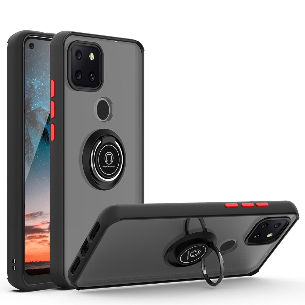 TMobile REVVL 5G Case, Impact Resistant Defender Metal Ring Support Kickstand Heavy