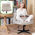 thumbnail image 4 of Silla de Oficina Ergonómica Tapizada en Tela Beige, Altura Ajustable, Respaldo Inclinable 105° y Giro 360°, Base Metálica en Cruz, 4 of 7