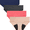 Athletic Navy, Moonlit Grey Heather, Spiced Almond Pink, Pinky Peach, variant on Hanes Girls' Tagless Hipster Period Panty, 4 Pack