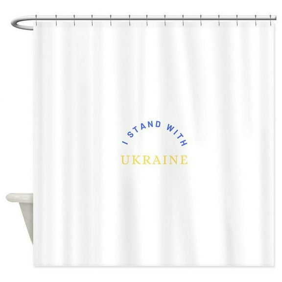 CafePress - Solidarity With UKRAINE - Unique Fabric Shower Curtain 70" x 72"