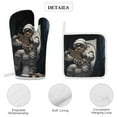 thumbnail image 4 of Funny Astronaut Oven Mitt And Pot Holder Set Oven Glove for Kitchen Baking Cooking Grilling, 4 of 6