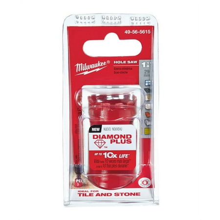 UPC: 0045242308446 | Milwaukee Diamond Plus 1-1/8 in. Dia. x 2-1/2 in. L Diamond Grit Hole Saw 1 pc.