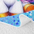thumbnail image 5 of Erosebridal Girls Unicorn Twin Quilt Set,Multicolor Glitter Print Twin Coverlet Set For Kids,2pcs, 5 of 7