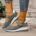 thumbnail image 7 of IUJSOY Wedge Sneakers for Women Hollow out Mary Jane Shoes Platform Sandals Casual Walking Shoes, 7 of 7