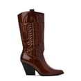 thumbnail image 4 of Southern Belle Western Tall Shaft Pointed Toe Block Heel Mid Calf Fashion Boot (BROWN, 8), 4 of 4