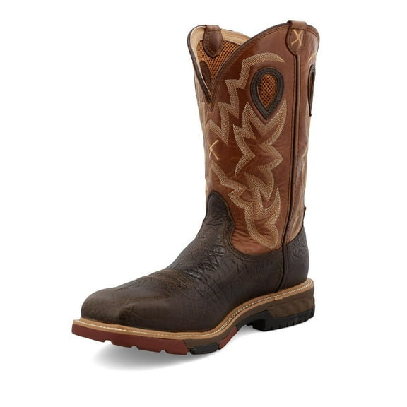 Twisted X Men's Waterproof Western Work Boot Alloy Toe Brown 7 D(M) US