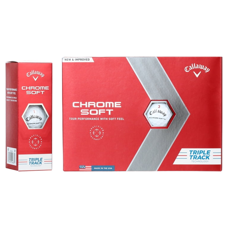 Callaway Chrome Soft Triple Track Golf Balls - Longer Distance