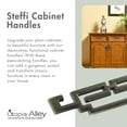 thumbnail image 3 of Utopia Alley 5pcs Steffi Pull Handle - Decorative Cabinet Drop Pull Handles- Vintage Cabinet Hardware with Hand Finished Antique Brass - Metal Drawer Pull Handle, 2.5" Center to Center, 3 of 9