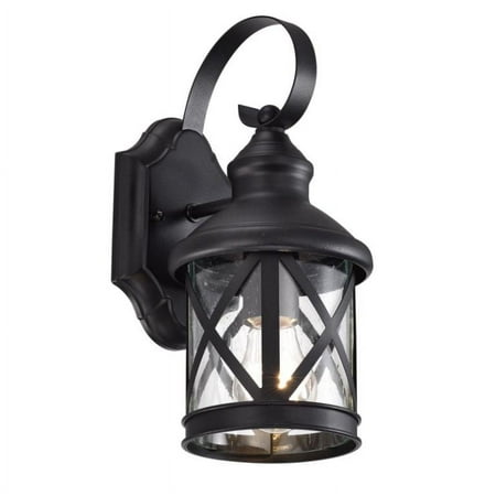 

Traditional 1 Light Outdoor Wall Sconce in Matte Black Finish