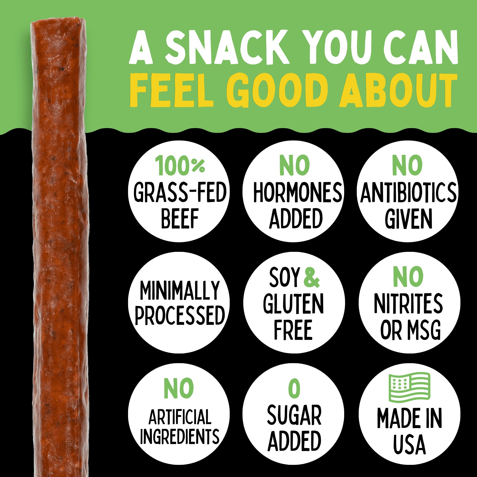 Original Variety, Sogo Snacks, No Sugar, 100% Grass-fed, Non-GMO Beef Sticks. No Nitrates, Gluten, Soy, MSG, Dairy or Nuts. Keto, Paleo Friendly (6 Original, 6 IASM Original, 1-oz, 12-cnt)