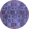 thumbnail image 1 of Ahgly Company Indoor Round Abstract Blue Modern Area Rugs, 8' Round, 1 of 4