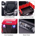 thumbnail image 4 of Eastvita 12V Ride on Car Ride on Toys Tractor w/Trailer Dual Motors Remote 6 Wheels Safety Belt LED Music, 4 of 7