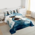 thumbnail image 3 of Feelyou Raccoon Riding Shark Bedding Comforter Set, Kawaii Sealife Animal Twin Comforter Sets, Ocean Birds Reversible Bedding Set, Ultra Soft Home Decor, 2-Piece, 3 of 8