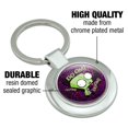 thumbnail image 5 of Invader Zim Gir Doom Dance Keychain Classy Round Chrome Plated Metal, 5 of 5