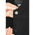 thumbnail image 5 of X RAY JEANS  Boy's Wool Varsity Bomber Jacket With Grainy PU Sleevees, Black/Black, L, 5 of 10