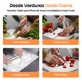 thumbnail image 4 of OSLIFE 3 Piezas Tablas para Picar Cocina，Tabla para Picar Acero Inoxidable，Tabla de Corte con Alfombrilla Antideslizante，Titanium Cutting Board en Tres Tama&ntilde, 4 of 7