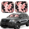 thumbnail image 1 of Fotbe Cute Axolotl Sakura Blossoms A Juego de 2 Piezas de Parasoles para Parabrisas | Bloqueador Solar para Auto | Accesorios Plegables para Protección Solar Interior-Large, 1 of 6