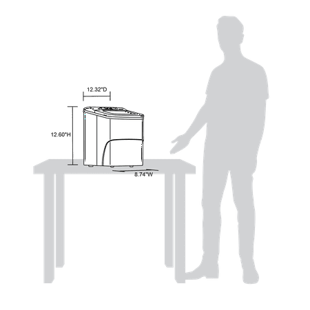 NewAir - 26 lbs. Countertop Ice Maker - Matte Black