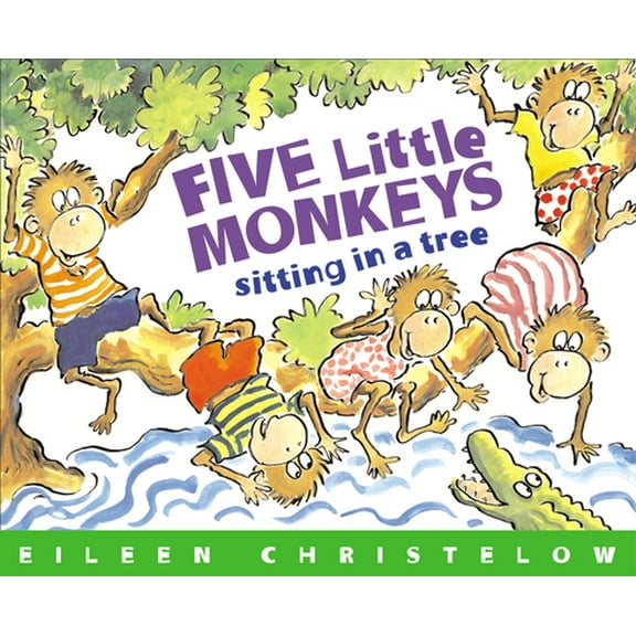 Pre-Owned Five Little Monkeys Sitting in a Tree (Paperback) 0395664136 9780395664131