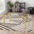 thumbnail image 1 of Emma Dining Table in Gold, Rectangular Dining Table, Glass Dining Table, Stainless Steel Dining Table, Clear Glass Dining Table, Modern Rectangle Dining Table, Kitchen Dining Table with Tempered Glass, 1 of 3