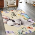 thumbnail image 2 of Happy Easter Area Rugs 4'x6', Washable Small Throw Rugs for Office Bathroom, Spring Grey Bunny Colorful Eggs Flower Brown Indoor Outdoor Rug Non-Slip Low Pile Carpet Runner Reversible Floor Mats, 2 of 8