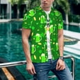 thumbnail image 6 of KLL St Patrick's Day2 for Men's Baseball Shirts,Short Sleeve Casual Shirts Button Down Shirt for Men Beach Summer Wedding Shirt-4X-Large, 6 of 7