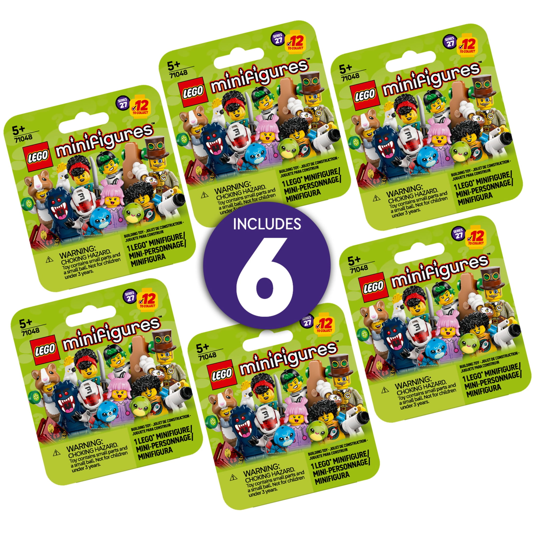 LEGO Minifigures Series 27 6 Pack - Multipack of Collectible Figures for Kids, Boys and Girls, Ages 5+ - Mystery Blind Box of 12 Possible Minifigures - Gift Idea for Birthdays or Events - 66795
