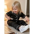 thumbnail image 4 of Cenuakty Baby0-24M Jumpsuit Casual Short Sleeve Lapel Collar Contrast Line Button Up Romper Footless Newborn Pajamas, 4 of 9