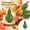 B, variant on Halloween Curved Gourd Decoration with Glossy Finish and Green Stripes, Single Piece, Yellow and Green, for Dining Table Centerpiece, Fall Home Decor