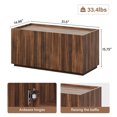 thumbnail image 6 of Stackable Small Storage Cabinet with 2 Doors, Modular Closet Solution and Short Storage Cabinet, Elegant Accent Cabinet for Home or Office Organization, Walnut, 6 of 6