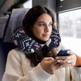 thumbnail image 6 of Disketp Pixel Heart Winter Travel Pillow Memory Foam Neck Pillow Support Pillow for Camping, Sleeping Rest Cushion Airplane Pillow, 6 of 8