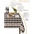 thumbnail image 3 of Country Star Plaid Tablecloth Rectangle Table Cloths 54x108, Waterproof Tablecloth Outdoor Table Cloth, Black Retro American Farm Barn Berry Washable Table Cover for Kitchen Dinning Party, 3 of 8