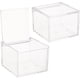 thumbnail image 1 of 2 cajas de acrílico con tapa de 7,6 x 7,6 x 6,8 cm, transparentes, para exhibir y almacenar., 1 of 5