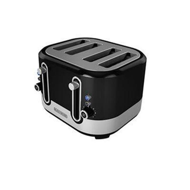 Black Decker 4Slice Toaster, Black Stainless Steel