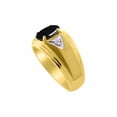 thumbnail image 4 of *RYLOS Classic  Beautiful Onyx & Diamond Ring - October Birthstone*; 14K Yellow Gold-plated-silver, 4 of 5
